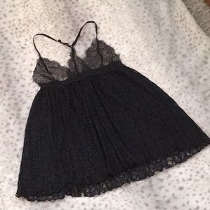 NWT Victoria’s Secret Black Lace Babydoll Chemise